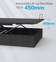 Cadre de lit intelligent réglable avec système de rangement extra-large et télécommande