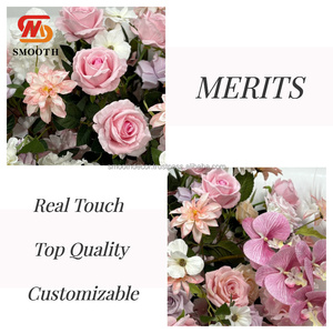 SMOOTH - Guirnalda de Rosas Artificiales de Seda con Diseño Asimétrico, Decoración para Bodas y Navidad, 80 cm/120 cm - Product Image 2