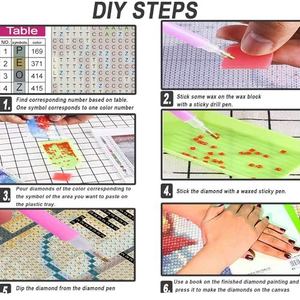 Chat fleur <span class=keywords><strong>mer</strong></span> diamant peinture ensemble <span class=keywords><strong>paysage</strong></span> peinture complète diamant peinture ensemble bricolage adulte maison murale décoration cadeau - Product Image 6