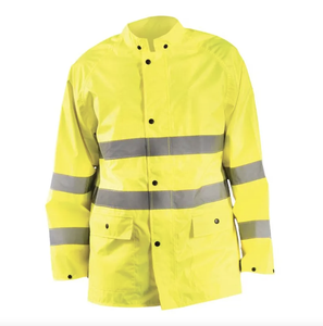 Customizable <b>Waterproof</b> Reflective Safety <b>Clothing</b> for Adults Winter Traffic Duty Raincoat with Logo for <b>Working</b> in the Rain - Product Image 2