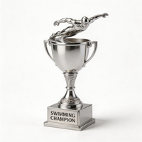 Trofeo Deportivo de Metal Personalizado de Fábrica para Fútbol, Baloncesto, Bádminton, Maratón, Premio de Campeonato