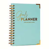Carnet de notes personnalisé en cuir A5 avec reliure spirale, sublimation, planificateur, cadeau