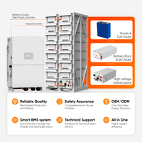 Système de stockage de batterie au lithium LiFePO4 100KWH 150KWH 215KWH, armoire ESS, onduleur hybride Deye 50KW 100KW 125KW tout-en-un BESS