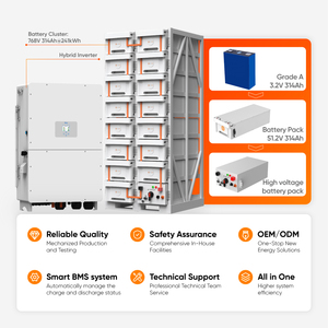 Sistema de Almacenamiento de Baterías de Litio LiFePO4 de 100KWH, 150KWH, 215KWH, Gabinete ESS, Inversor Híbrido Deye de <span class=keywords><strong>50KW</strong></span>, 100KW, 125KW, Todo en Uno, BESS - Product Image 2