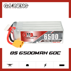 GNB65008S60A XT90 120C 60C 6500mAh 8S 29.6V แบตเตอรี่ RC Air Lipo ปล่อยสูงยานพาหนะไฟฟ้า300รอบเฮลิคอปเตอร์ - Product Image 2