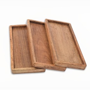 Solid Wood Rectangular <b>Tea</b> <b>Tray</b> For Home Serving Dessert Candy Fruit Platter Handmade Wooden Pattern - Product Image 1