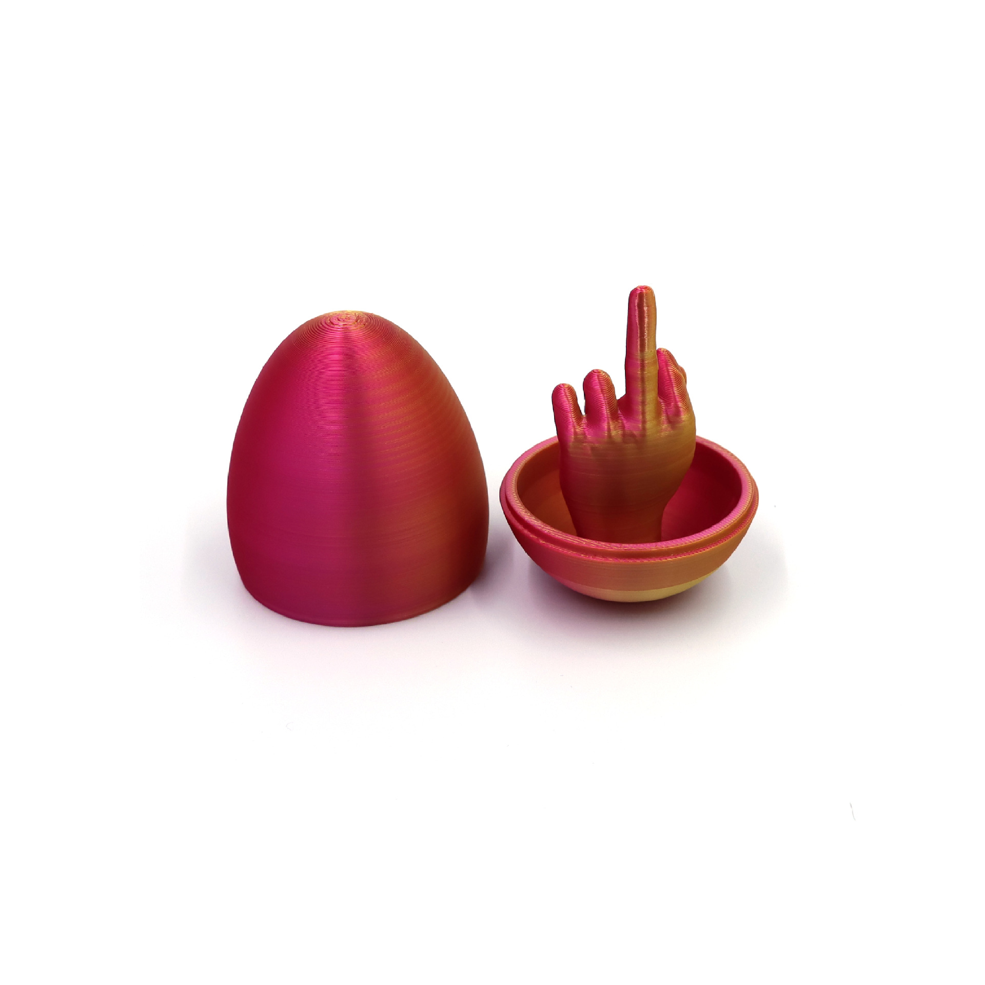 Oeuf Surprise Majeur - Dégradé Rouge et Or