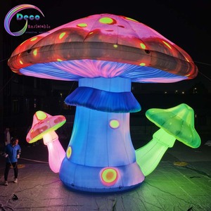 Trío de Hongos Inflables Gigantes con Luces LED para Eventos Temáticos de Bosques Encantados y Exhibición Nocturna, Envío Rápido - Product Image 1