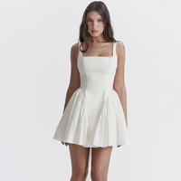 Camisole française jupe papillon rosée dos robe pour femmes soirée Sexy jupe courte