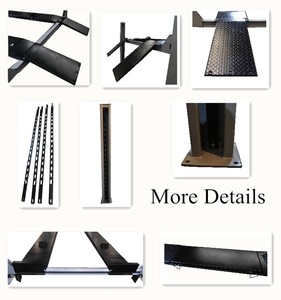 4つのポストスチールダブルシリンダー油圧車リフトホイールストッパーCE認定4000kg車体修理用容量 - Product Image 3