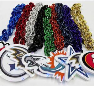 Colgantes LED 3D de EVA con logo de equipo de 8'' de gran tamaño, cadena gruesa para aficionados, para clubes de béisbol, hockey sobre hielo y fútbol, cordones promocionales grandes - Product Image 5