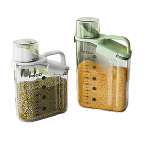 キッチン機構ドライフードストレージコンテナプラスチック注入に含まれる犬のフードストレージ測定カップシリアルライスストレージ - Product Image 2