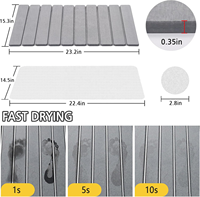 Tapis d'alimentation pour animaux de compagnie CC Stone en terre de diatomée, séchage rapide, tapis de douche antidérapant, tapis de séchage pour baignoire, salle de bain et cuisine
