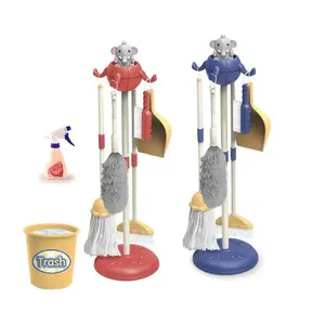 Vente en gros de jeu de simulation de vadrouille brosse balai ensemble de nettoyage jouet 8 pièces jouer à la maison jouet de nettoyage pour enfants