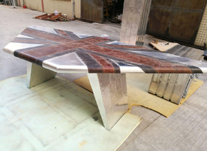 ระดับไฮเอนด์โบราณนักบินเฟอร์นิเจอร์เครื่องบินผู้จัดการโต๊ะผู้บริหารการบินสำนักงานปีกโต๊ะ - Product Image 6