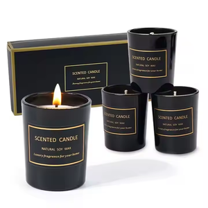 NATTH Dekor Großhandel Geschenk handgemachte Kerze benutzer definierte Duft Blechdose Kristallglas Soja Wachs Duft kerzen mit Box - Product Image 2