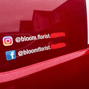 Autocollant en vinyle personnalisé pour pare-chocs de voiture avec nom d'utilisateur et couleur pour les réseaux sociaux - Product Image 2