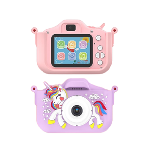 Cartoon Rainbow Unicórnio Dual HD Camera Mini <span class=keywords><strong>DSLR</strong></span> das Crianças com CMOS Sensor de Imagem Plástico MicroSD Foto e Vídeo Câmera - Product Image 6