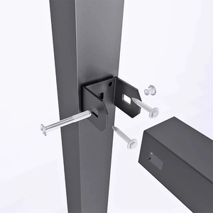 Valla de acero de metal negro para exteriores, fácil de montar, valla de hierro forjado de 6x8 pies, valla de acero a la venta - Product Image 5