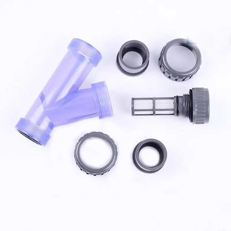 2022 ANSI Made in China Y type sediment strainer UPVC plastic transparent filter