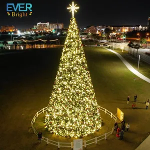 Custom Commercial 5m 6m 7m 10m 15m 20m Outdoor Giant Christmas Tree With Light Decoration For Shopping Mall Hotel