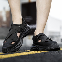 Sandales d'été pour hommes en maille, plateforme tendance, antidérapantes, chaussures de plage décontractées, mules de marche de luxe pour homme, chaussures de sport d'extérieur