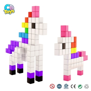 Bloques de construcción magnéticos para niños Bloques de construcción de espuma suave increíblemente divertidos para niños Bloques de cubo magnético Juego activo en interiores - Product Image 1