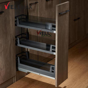 Armario de cocina WELLMAX, cajón deslizante de hierro, cesta, estante multifuncional para cubiertos, soporte para especias, organizador extraíble para Zaman Sepeti - Product Image 4