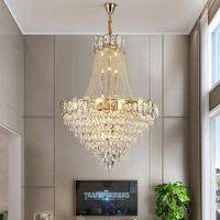 Lustre de luxe BGST au design moderne en cristal pour salon, salle à manger, villa, hôtel, hall, maison, duplex, décoration de bâtiment