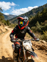 Casque de moto tout-terrain Coque en ABS Doublure en EPS Intérieur amovible