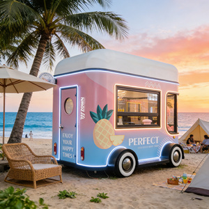 Carrito de Comida Eléctrico con Encimera Lisa, Doble Fregadero de Acero Inoxidable, Fácil de Limpiar, Carrito de Venta Móvil para Uso Comercial Diario - Product Image 1