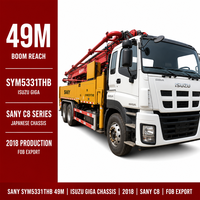 Pompes à béton Sany C8 49m Isuzu Giga d'occasion, stock 2018, 49M, export Chine
