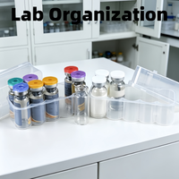 Boîte de rangement modulaire à 10 compartiments pour flacons de 5 ml, en PP transparent de haute qualité, antichoc, sans BPA, compatible réfrigérateur, avec fermeture à clip, personnalisable OEM, en gros