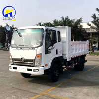 Camion benne léger diesel d'occasion chinois 4x2 6 roues Howo 10 tonnes Camion benne Sinotruk d'occasion à vendre