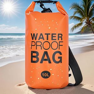 กระเป๋ากันน้ำ 10L PVC สำหรับกลางแจ้ง ชายหาด ว่ายน้ำ แคมป์ปิ้ง จัดเก็บ - Product Image 1
