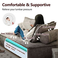 Sofá Modular Moderno Comprimido, Módulo de Asiento sin Brazos, Sillón Acolchado sin Marco Totalmente de Espuma, Muebles de Sala de Estar OEM