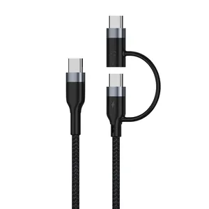 Type C Pd Datakabel 2 In 1 Pd Snel Opladen Kabel 1 Drag 2 Pd Flash Opladen 20W voor Huawei Telefoon Kabel