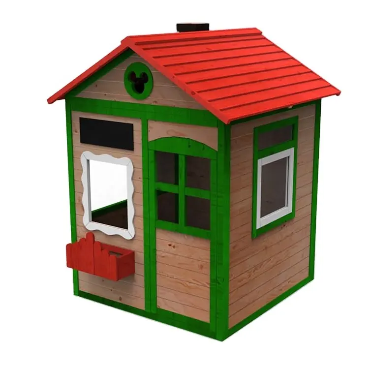 패스 유럽 표준 EN71 저렴한 야외 나무 장난감 놀이 세트 나무 집 아이