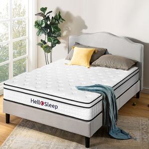 Matelas à ressorts silencieux Confort amélioré Mousse à mémoire de forme Gel Soulagement de la pression Ressorts individuels Hybride Couleurs personnalisées Topper - Product Image 1