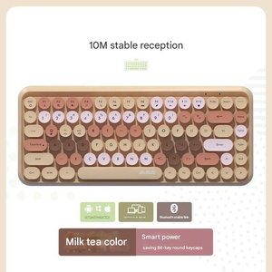 คีย์บอร์ดไร้สาย Ajazz 308i Retro Mechanical แบบกลไก 84 ปุ่ม วัสดุ PBT พกพาสะดวก สีมาการอง ใช้ได้กับคอมพิวเตอร์ แล็ปท็อป ระบบ Win/iOS/Android - Product Image 6