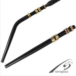 GMR307, guides à rouleaux <span class=keywords><strong>en</strong></span> aluminium, unité de pointe de rouleau pivotant, poignée <span class=keywords><strong>en</strong></span> <span class=keywords><strong>cuir</strong></span>, grand jeu, Stand up, bateau, pêche à la traîne, canne à pêche - Product Image 5