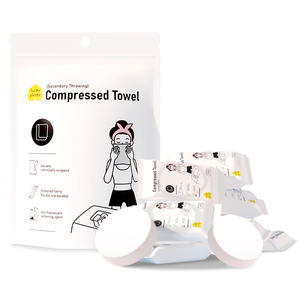 Serviette comprimée à séchage rapide, 20 pièces en vrac, écologique, serviettes jetables personnalisées pour les voyages d'affaires - Product Image 1