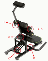 Máquina de Ejercicios para Estirar la Espalda, Equipo de Gimnasio Profesional, Mini Mesa de Inversión para Ejercicios Musculares de Espalda