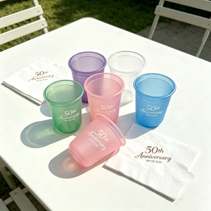 350ml 90mm Diameter Custom Logo Printed Disposable <b>Plastic</b> <b>Cups</b> Pp <b>Cup</b> Frost <b>Drinks</b> <b>Cup</b> with Lids Napkin for Parties & Weddings - Product Image 1