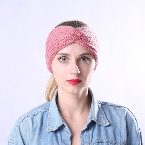<span class=keywords><strong>Bandeau</strong></span> Épais Tricoté <span class=keywords><strong>pour</strong></span> Femmes, Chaud en Laine Croisée, Très Élastique, Accessoire de Sport <span class=keywords><strong>pour</strong></span> <span class=keywords><strong>Cheveux</strong></span> - Product Image 2
