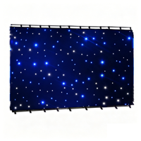 Rideau LED Étoilé BW/W/RGB – Toile de Fond LED Décorative Effet Ciel Étoilé pour DJ, Club, Fête, Spectacle, Équipement Scénique