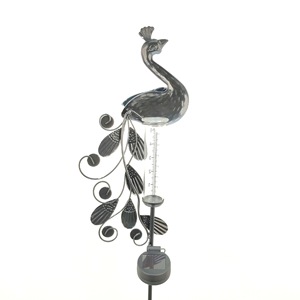 Haute qualité étanche en métal paon paon pluviomètre <span class=keywords><strong>solaire</strong></span> chemin lumière pour pelouse extérieure cour <span class=keywords><strong>jardin</strong></span> carré <span class=keywords><strong>décoration</strong></span> - Product Image 4