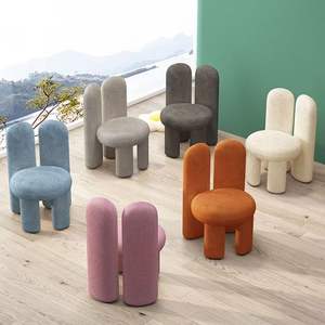 Modern Minimalist Dressing <b>Stool</b> Cream Color Bedroom <b>Makeup</b> Chair Light Luxury Designer Style - Product Image 2
