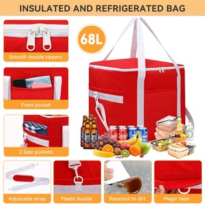 Sac isotherme personnalisé avec logo, sacs d'épicerie isothermes pour la livraison de nourriture, sacs isothermes pliables, sacs de courses réutilisables avec fond rigide - Product Image 6