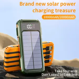 جديد مع كابل شاشة ديجيتال الشمسية شحن وحدة 20000 أماه قدرة كبيرة في الهواء الطلق عبر الحدود المحمول امدادات الطاقة